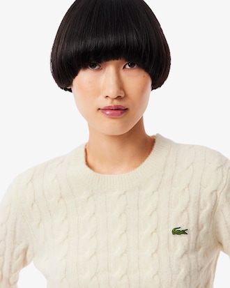 Women's Cable Knit Wool Sweater
