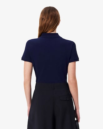 Polo de Mini Piqué elástico L.12.D de Corte Slim para Mujer