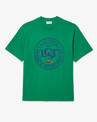 Playera Holgada De Algod&oacute;n Pesado Con Estampado