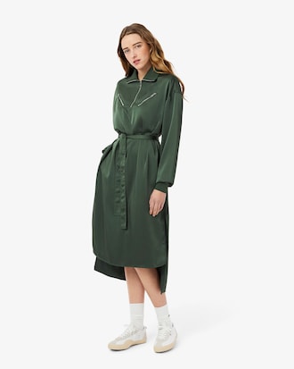 lacoste green dress women Women's Long Sleeve Belted - Dresses - New In 2026 womens lacoste dresses
