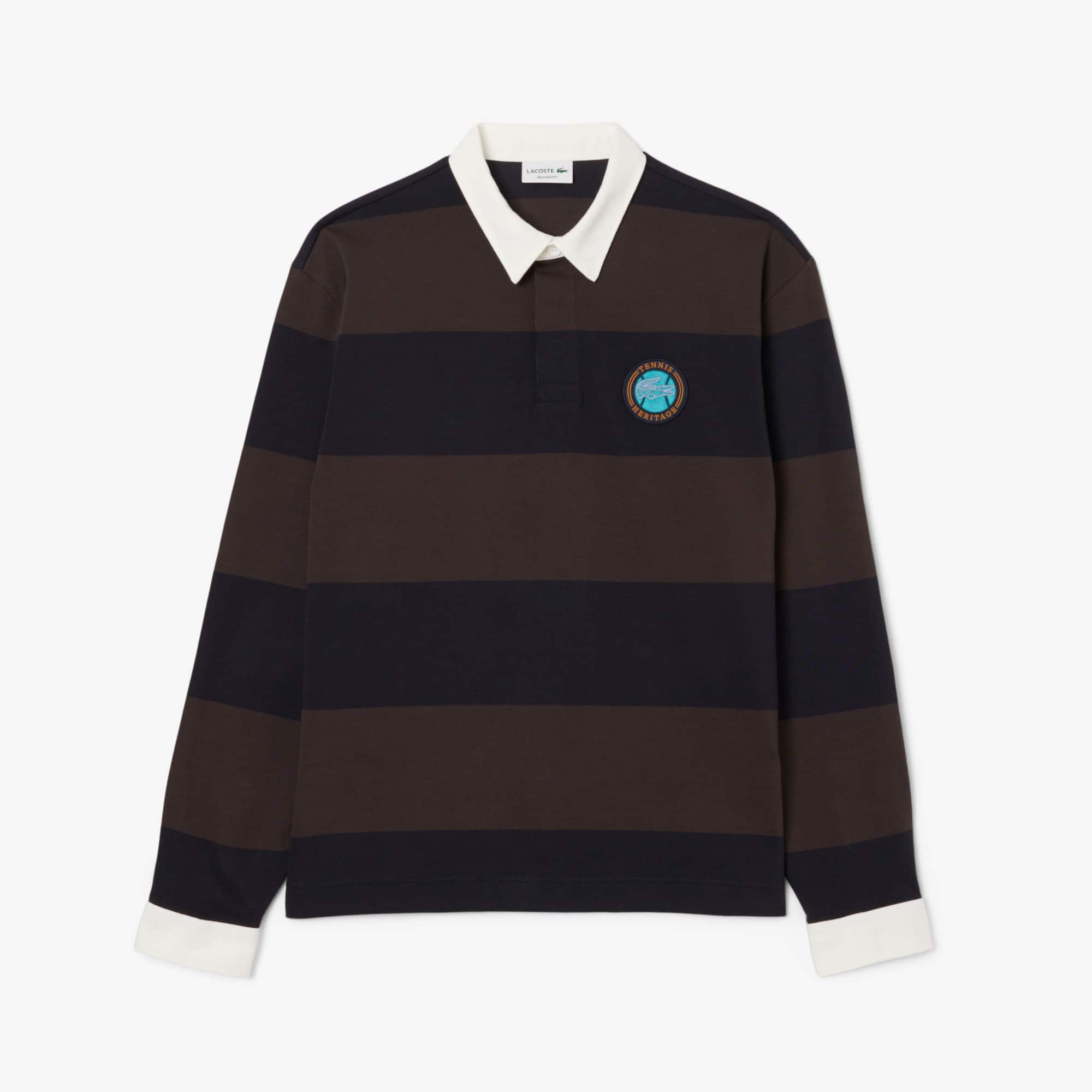 Men's Relaxed Fit Striped Rugby Polo - Polo Shirts - New In 2025