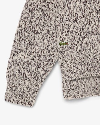 High Neck Mercerized Wool Knit Sweater
