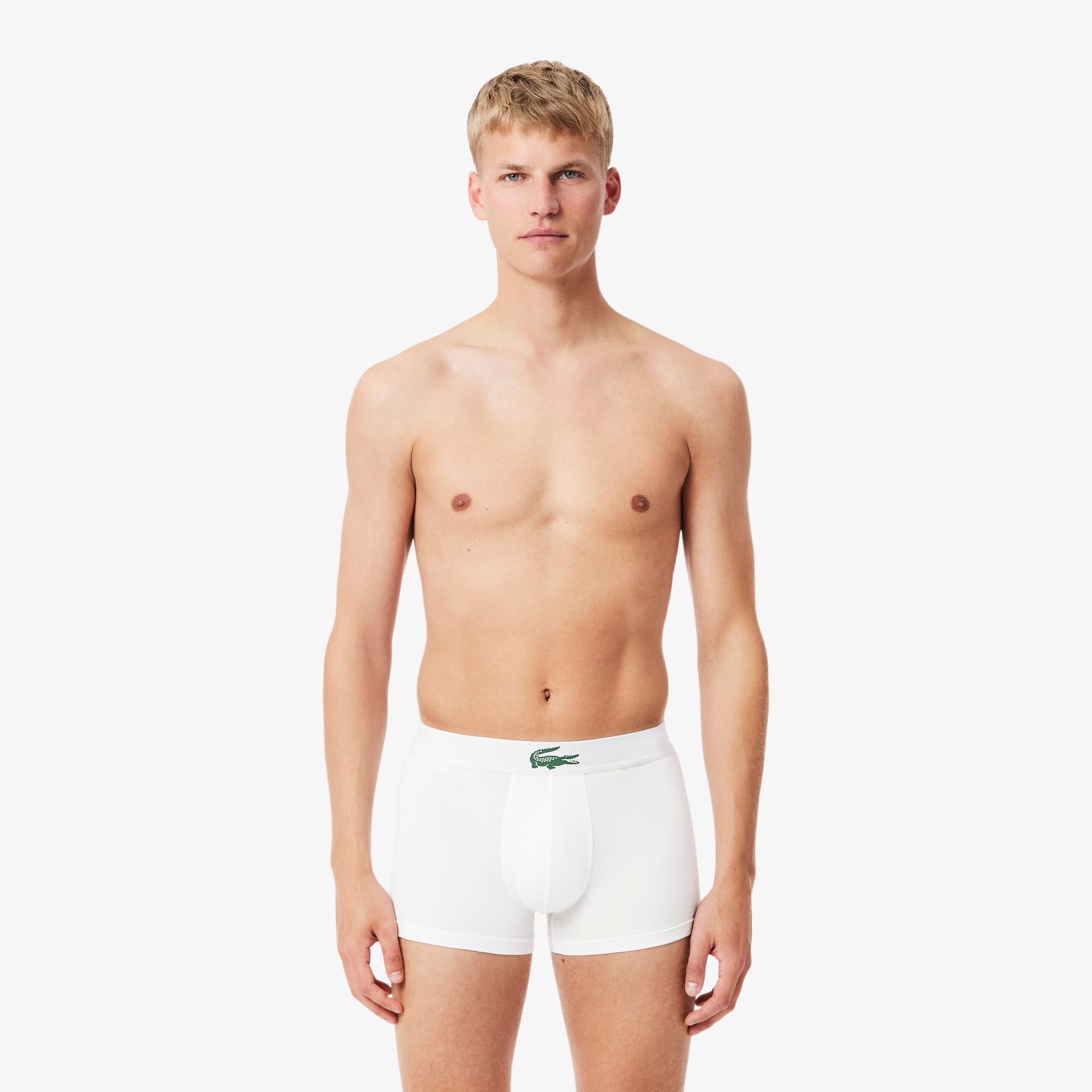 Lacoste 3-pack Stretch Jersey Trunks - Xs In White