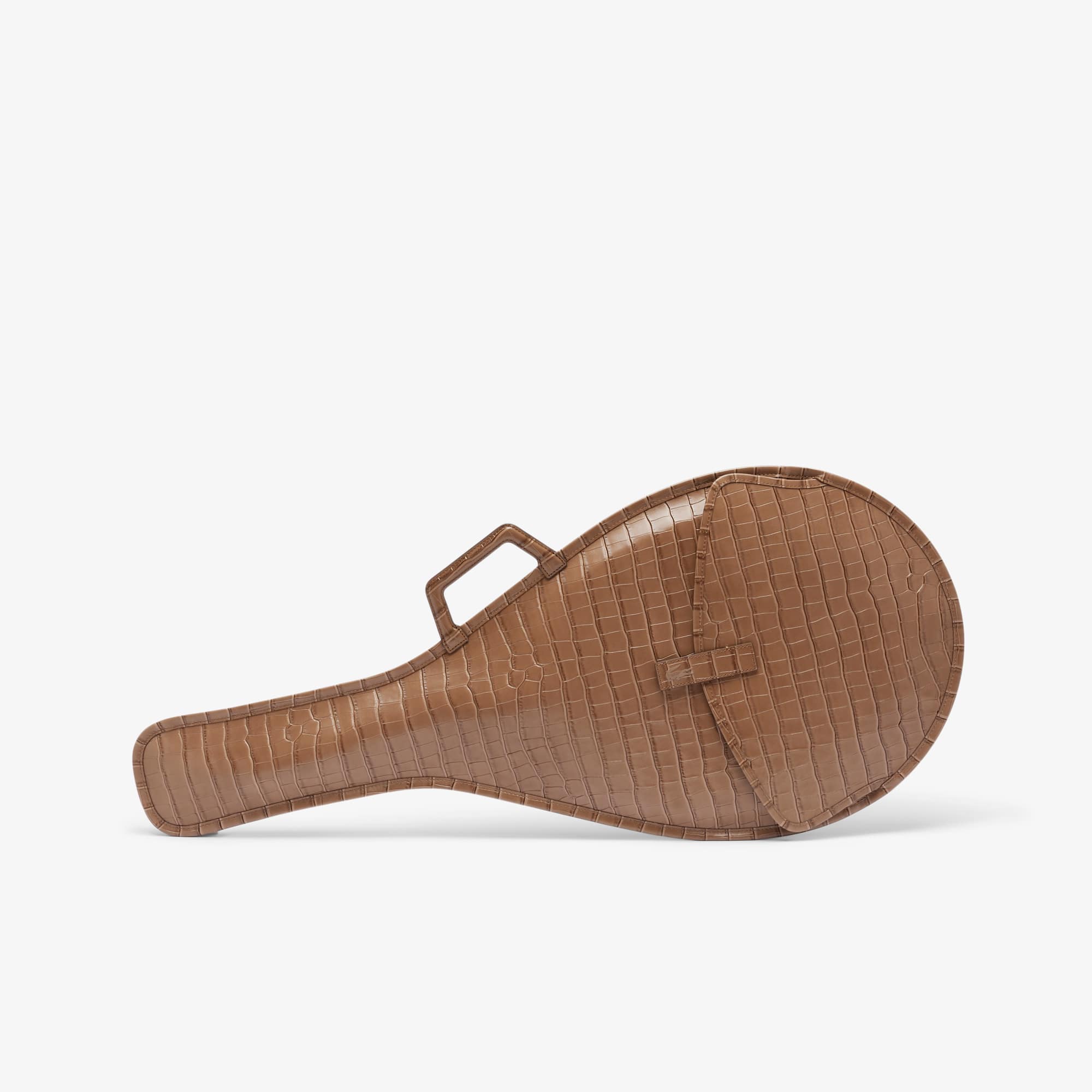 Lacoste Runway Mock Croc Leather Racket Bag - One Size In Brown