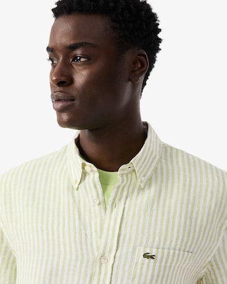 Men's Regular Fit Short Sleeve Linen Shirt