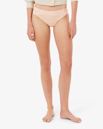 Branded Waist Mesh Briefs
