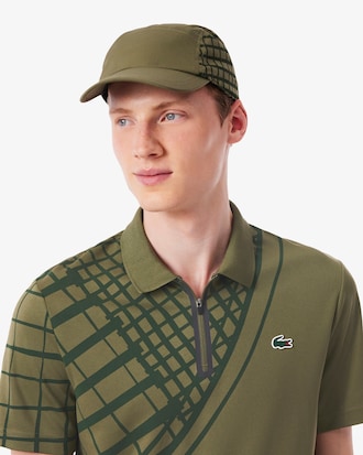 Polo De Tenis Estampado Ultra Seco De Corte Entallado
