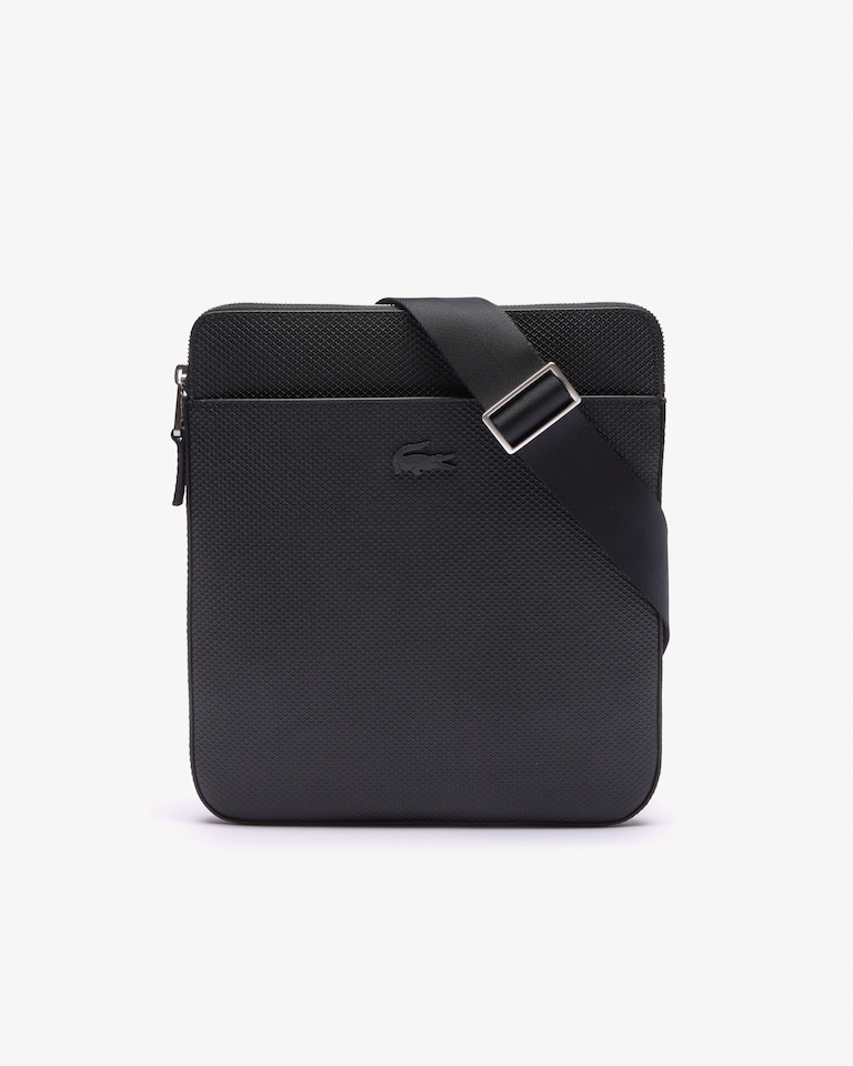 Lacoste Chantaco Leather Shoulder Black Men Bag NH2815CE-000