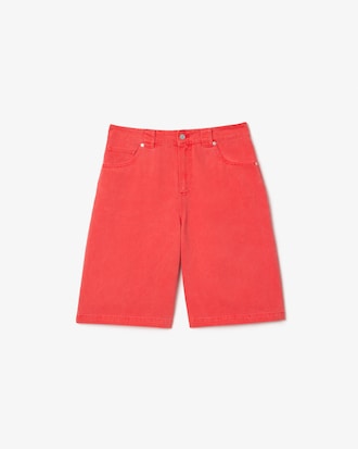 Shorts largos de mezclilla con tinte natural