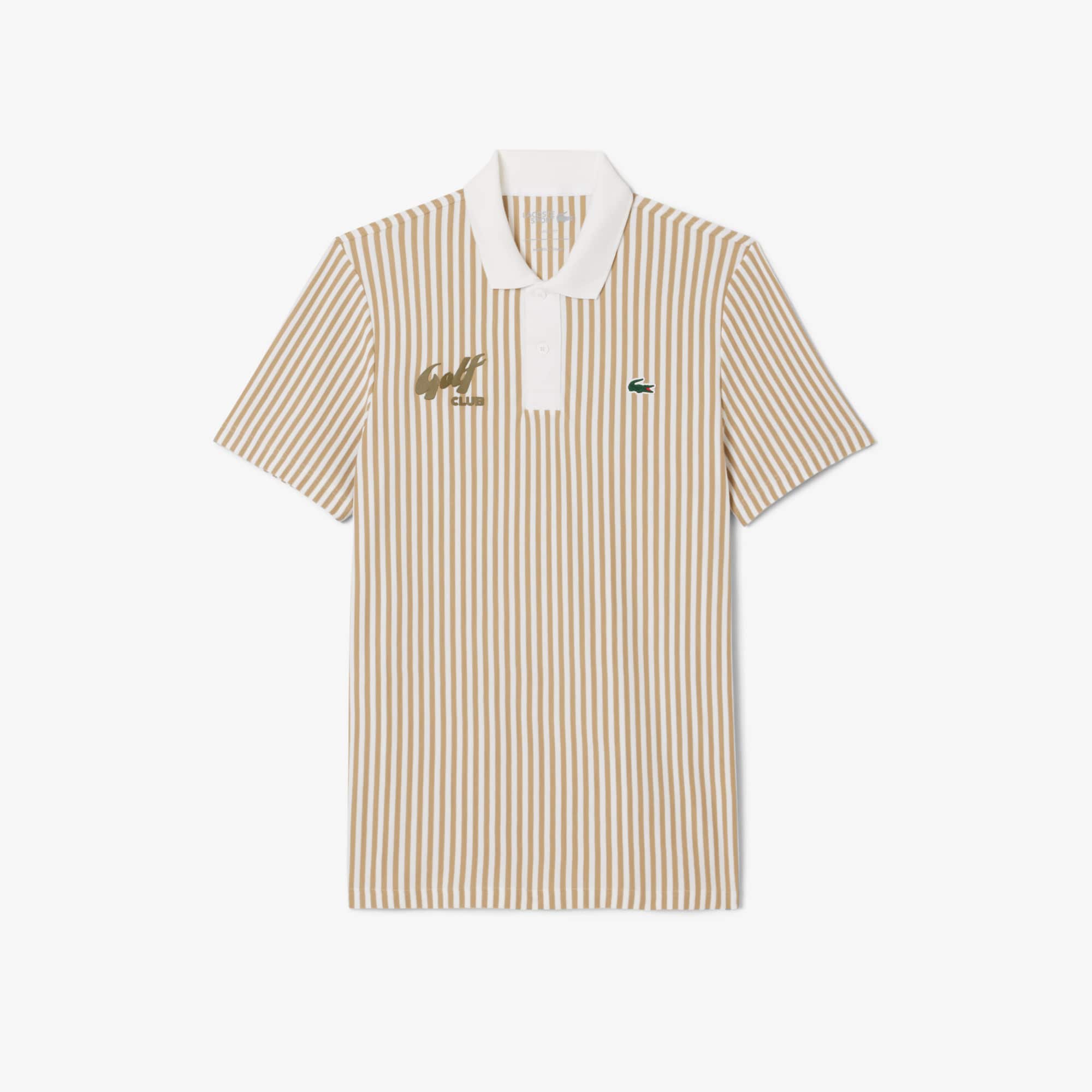 Lacoste Men's Thermo-regulating Striped Golf Polo - 3xl - 8 In Neutral