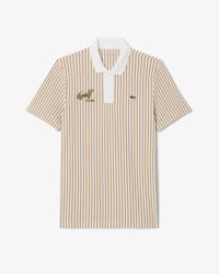 Men's Thermo-Regulating Striped Golf Polo