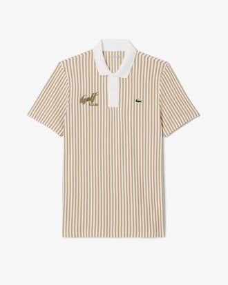 Men's Thermo-Regulating Striped Golf Polo