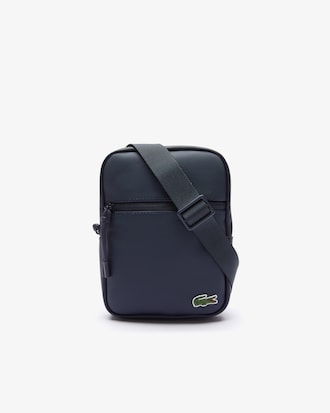 Petite sacoche plate LCST crois&eacute;e en toile enduite