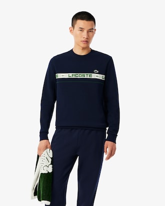 Men's Branded Stripe Tennis Sweatshirt