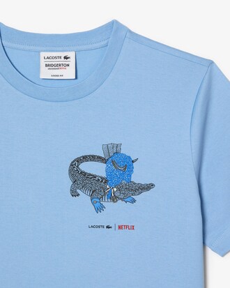 Playera de algod&oacute;n org&aacute;nico Lacoste x Netflix