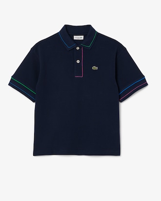 Kids' Contrast Accent Petit Piqué Polo