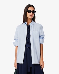 Camisa Para mujer oversize de popelina de algod&oacute;n