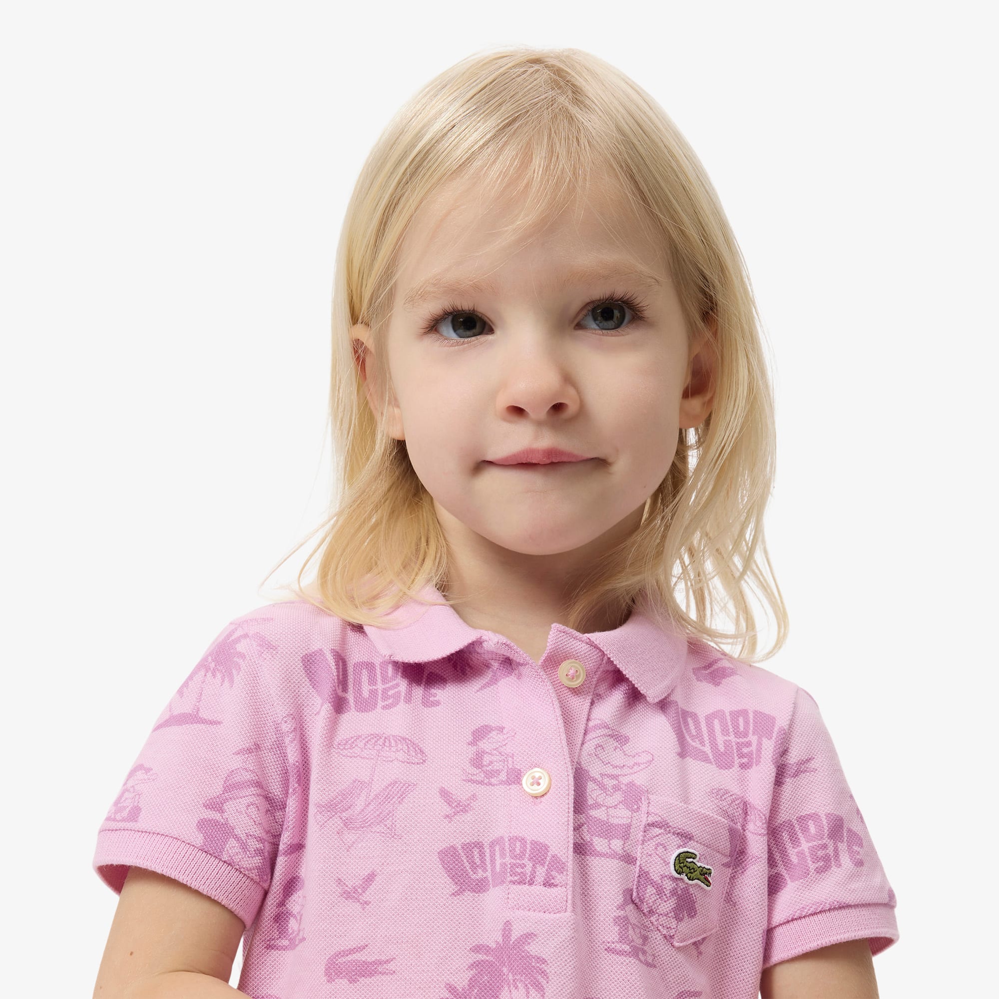 Print Piqué Polo Dress