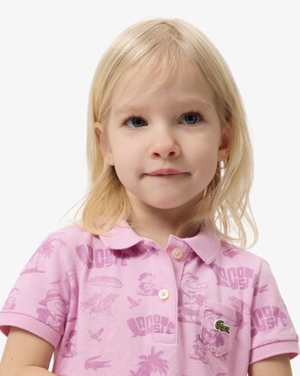 Print Piqu&eacute; Polo Dress