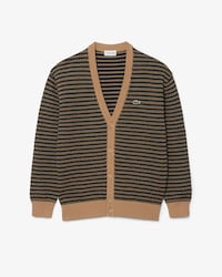 Relaxed Fit Striped Cotton Cardigan