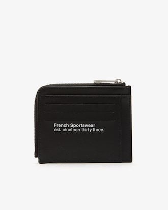 Tarjetero con cierre con inscripción en contraste de para hombre