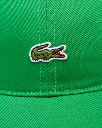 Casquette unisexe unie Lacoste en twill de coton biologique