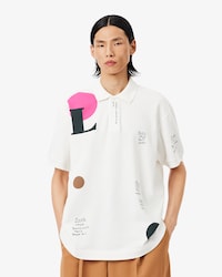 Runway Loose Fit Graphic Piqu&eacute; Polo Shirt