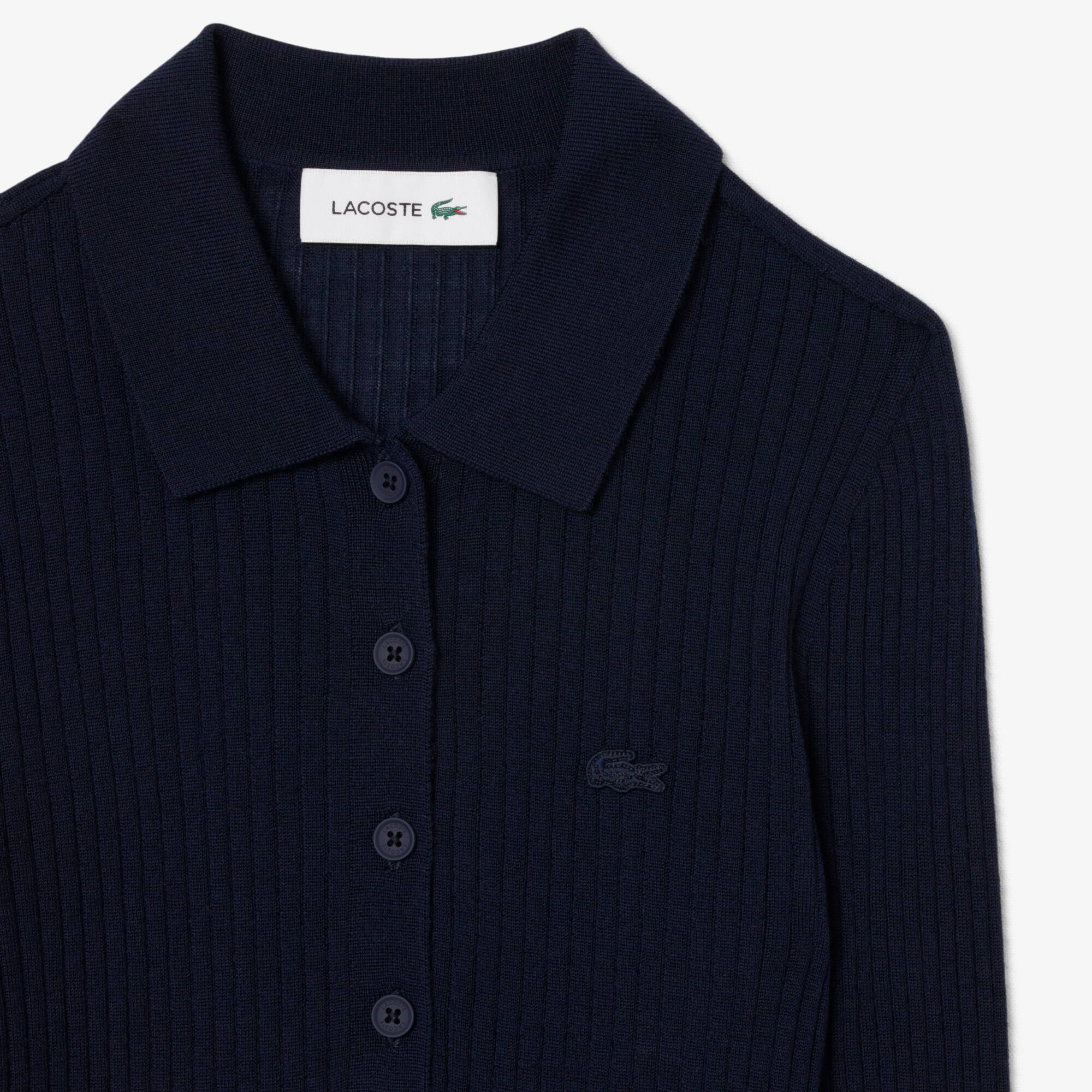 Women's Wool Jersey Polo Collar Sweater - Sweaters & Sweatshirts Women's Wool Jersey Polo Collar Sweater - Sweaters & Sweatshirts