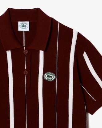 Lacoste x Sporty & Rich Striped Polo Collar Sweater