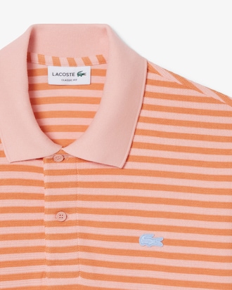 Classic Fit Textured Striped Polo Shirt