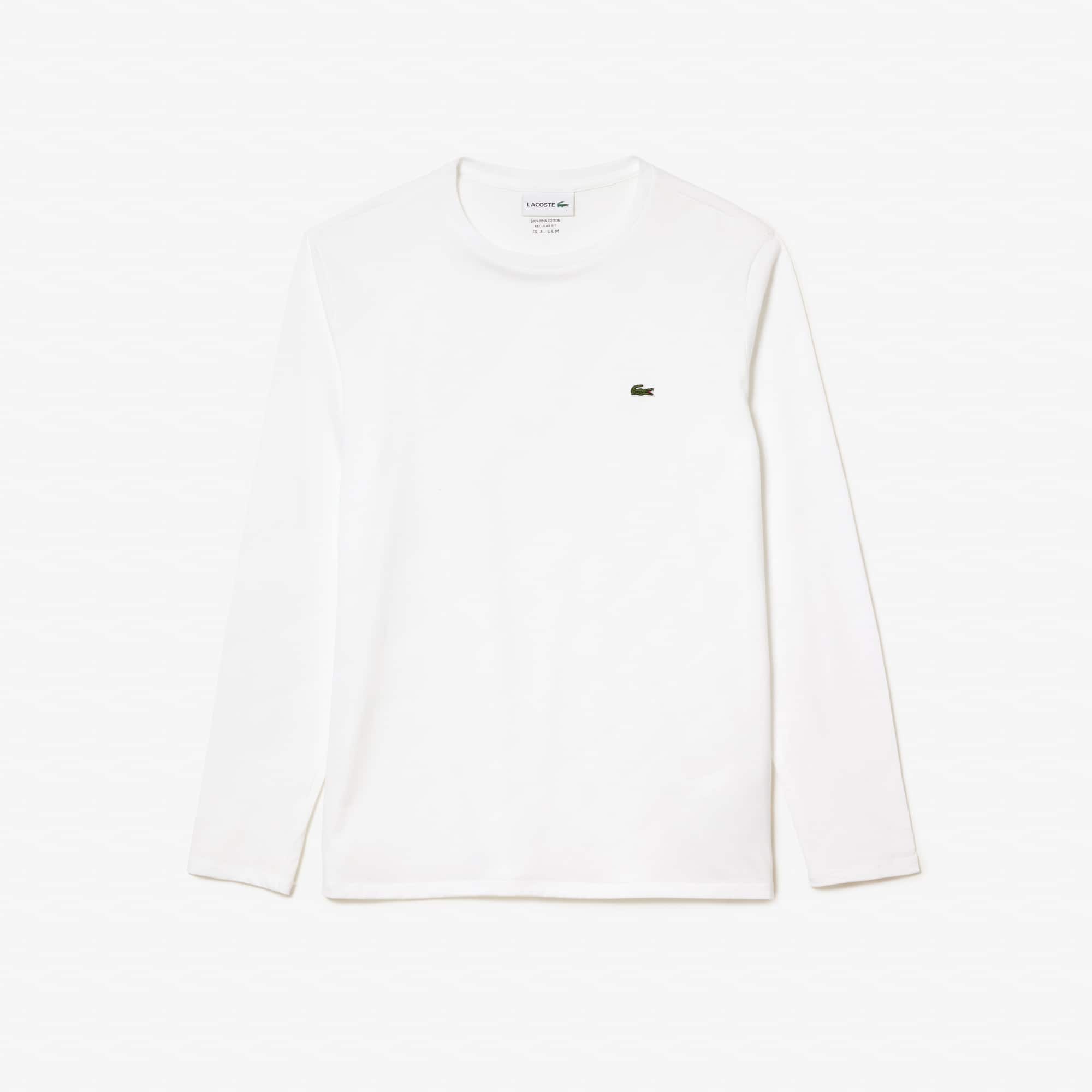LACOSTE ホワイト 長袖Tシャツ US M LACOSTE ホワイト 長袖Tシャツ US M