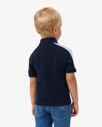 Color-Block Petit Piqu&eacute; Polo Shirt