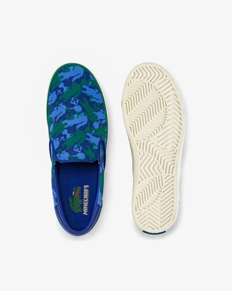 Sneakers juniors Jump Serve Slip en toile Lacoste x Minecraft