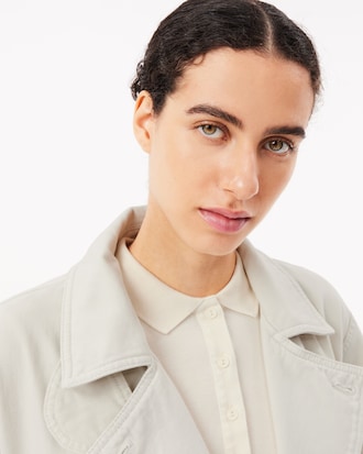 Women's Oversized Denim Trench Coat