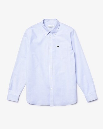 Camisa para hombre de corte regular en algod&oacute;n oxford a rayas