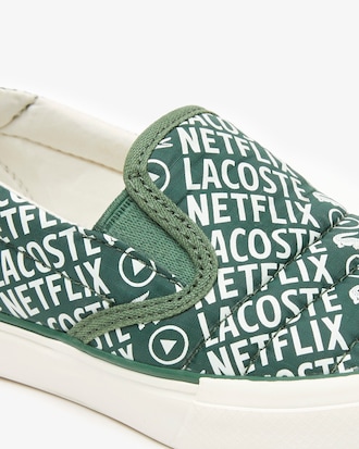 Slip-on b&eacute;b&eacute; Lacoste x Netflix en textile
