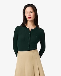 Women's Rib Knit Merino Wool Cardigan