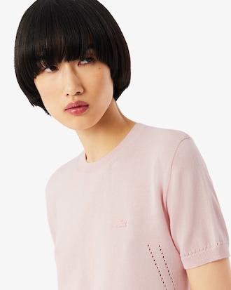 Short Sleeved 3D Knit Sweater