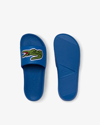 Men's Croco Logo Strap Slides