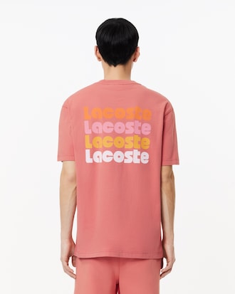 Playera con estampado degradado y efecto lavado