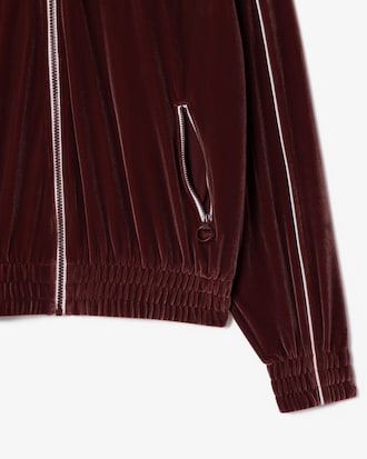 Women's Oversized Zip-Up Velour Sweatshirt