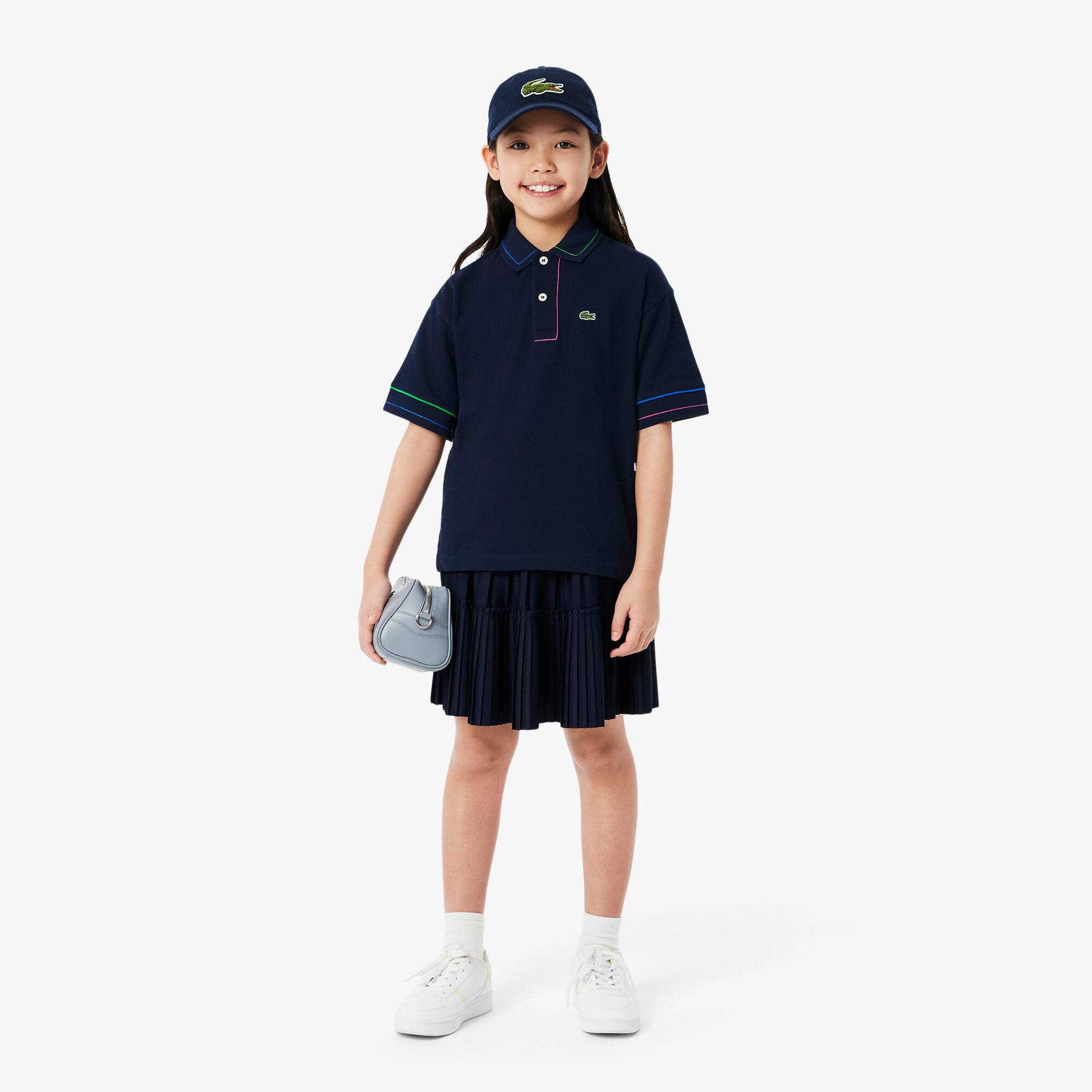 Kids' Contrast Accent Petit Piqué Polo - Teens Polos - New In 2026