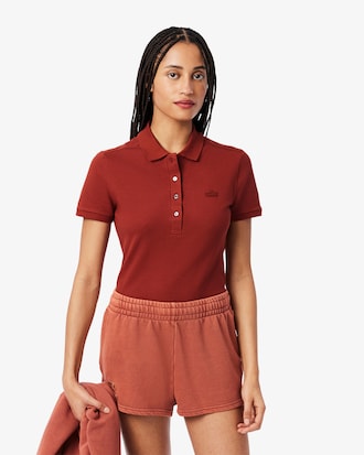 Polo de Mini Piqué elástico L.12.D de Corte Slim para Mujer