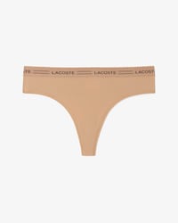 Scallop Waist Microfiber String Briefs