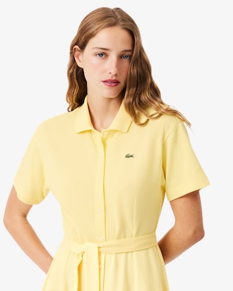 Women's Flared Mini-Piqu&eacute; Polo Dress