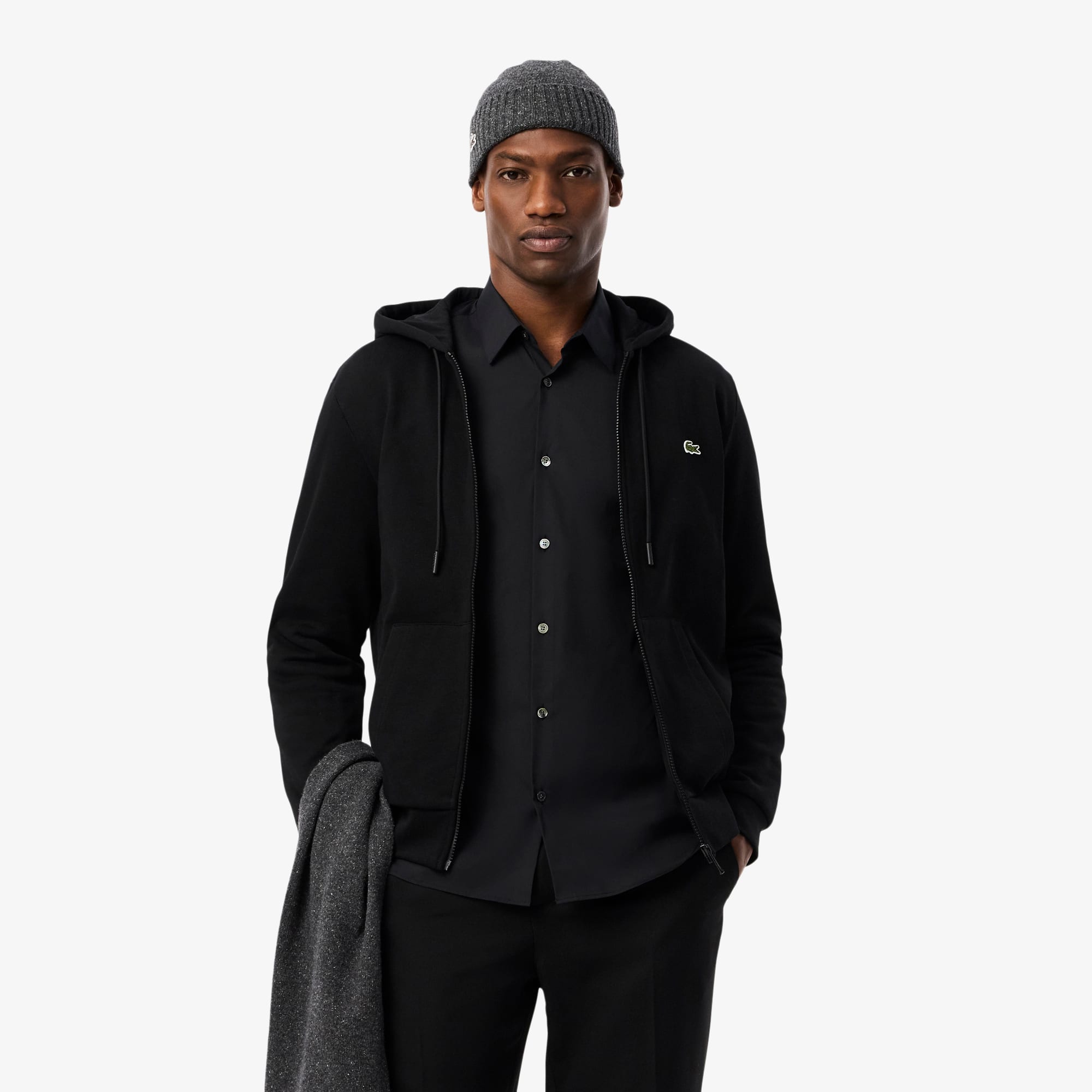 Lacoste｜HOOD/ZIP-UP (Logo Print Hooded Sweatshirt (SH56 Men's Zip-Up Hoodie - Sweaters & Sweatshirts - New In 2025