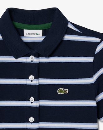 Girls' Striped Petit Piqu&eacute; Polo