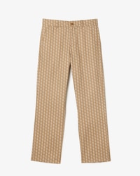Men's Monogram Print Straight Cut Chinos