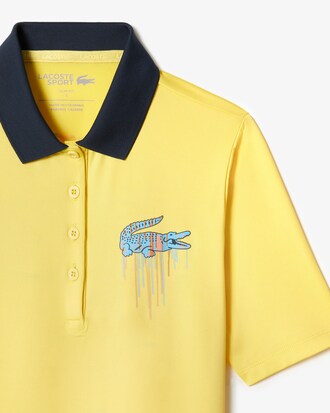 Polo para mujer con estampado Lacoste Sport Miami Open