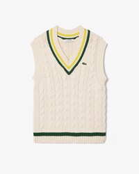Women's V-Neck Cable Knit Sweater Vest